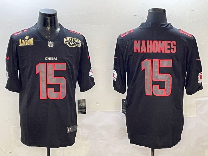 Men Kansas City Chiefs #15 Mahomes 2025 Nike Fashion Impact Black Limited NFL Jersey style 6
